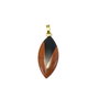 Pandantiv lacrima, jasper rosu si onix, 28x12 mm (cod 11-5)