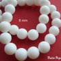 Agate albe 8 mm