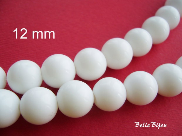 Agate albe 12 mm