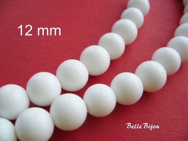Agate albe 12 mm