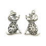 Pandantiv catel, argintiu antichizat, 34x21 mm (cod 11-23)