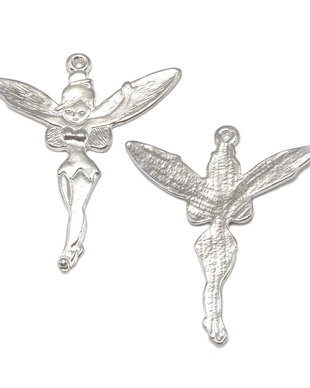 Pandantiv Tinkerbell, argintiu, 51x45 mm (cod 11-33)