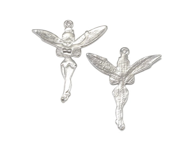 Pandantiv Tinkerbell, argintiu, 51x45 mm (cod 11-33)