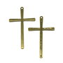 Pandantiv cruce, finisaj bronz, 60x36 mm (cod 11-39)