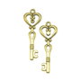 Pandantiv cheie, auriu antichizat, 40x14 mm (cod 11-51)