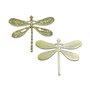 Pandantiv libelula, auriu antichizat, 47x38 mm (cod 11-59)
