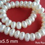 Perle de cultura rondele 9x5.5 mm