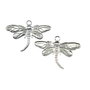 Charm libelula, placat cu argint, 26x15 mm (cod 9-1)