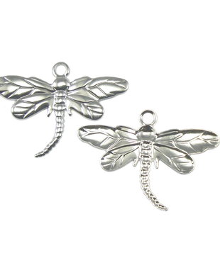Charm libelula, placat cu argint, 18,5x26 mm (cod 9-1)