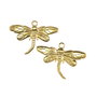 Charm libelula, placat cu aur, 26x15 mm (cod 9-2)