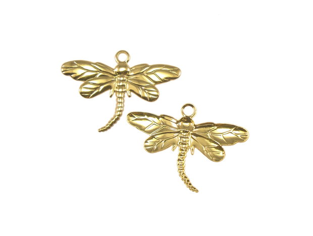Charm libelula, placat cu aur, 18,5x26 mm (cod 9-2)