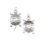 Charm testoasa, placat cu argint, 24x14 mm (cod 9-5)
