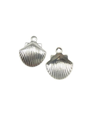 Charm scoica, placat cu argint, 12x10 mm (cod 9-6)