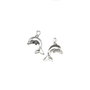 Charm delfin, placat cu argint, 9x9 mm (cod 9-7)