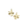 Charm trifoi, placat cu aur, 8x8 mm (cod 9-11)