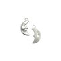 Charm semiluna, placat cu argint, 10x6 mm (cod 9-15)
