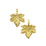 Charm frunza, finisaj auriu, 13x13 mm (cod 9-17)