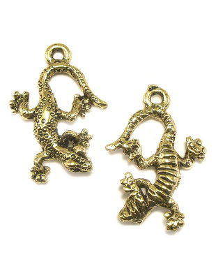 Charm soparla, placat cu aur antichizat, 22x15 mm (cod 9-19)