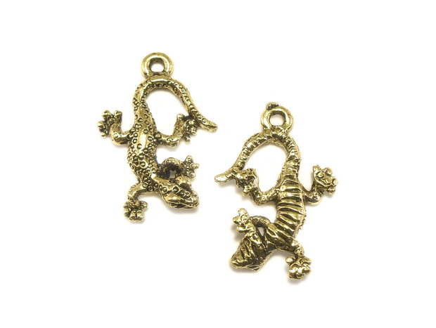Charm soparla, placat cu aur antichizat, 22x15 mm (cod 9-19)