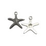 Charm steluta de mare, argintiu antichizat, 20x19 mm (cod 9-26)
