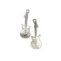 Charm chitara, argintiu antichizat, 30x11 mm (cod 9-39)