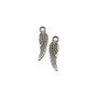 Charm aripa, argintiu antichizat, 19x5 mm (cod 9-42)