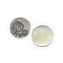 Charm floare, argintiu antichizat, 19 mm (cod 9-45)