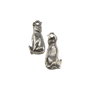 Charm pisica, argintiu antichizat, 23x10 mm (cod 9-47)