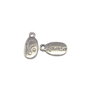 Charm talpa, argintiu antichizat, 17x9 mm (cod 9-48)
