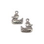 Charm ratusca, argintiu antichizat, 18x15 mm (cod 9-50)