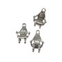 Charm fotoliu, argintiu antichizat, 19x13 mm (cod 9-53)