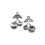 Charm cirese, argintiu antichizat, 23x15 mm (cod 9-56)