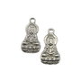 Charm Buddha, argintiu antichizat, 25x14 mm (cod 9-60)