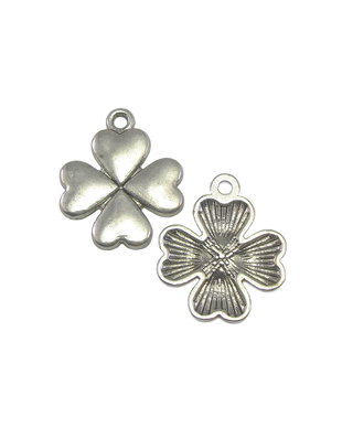 Charm trifoi, argintiu antichizat, 20x17 mm (cod 9-62)
