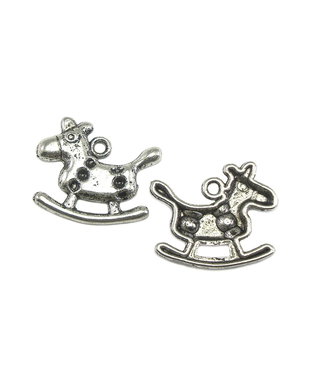 Charm calut, argintiu antichizat, 16x14 mm (cod 9-65)
