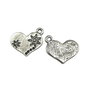 Charm inima, argintiu antichizat, 20x15 mm (cod 9-68)