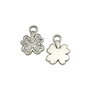 Charm trifoi, argintiu antichizat, 20x15 mm (cod 9-74)