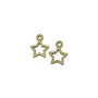 Charm stea, finisaj bronz, 14x11 mm (cod 9-76)
