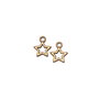 Charm stea, finisaj cupru, 12x10 mm (cod 9-77)
