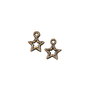 Charm stea, finisaj cupru antichizat, 13x10 mm (cod 9-78)