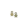 Charm stea, finisaj bronz, 10x7 mm (cod 9-79)