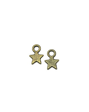Charm stea, finisaj bronz, 10x7 mm (cod 9-79)