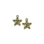 Charm stea, finisaj bronz, 14x12 mm (cod 9-81)