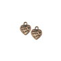 Charm inima, finisaj cupru antichizat, 12x10 mm (cod 9-89)