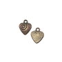 Charm inima, finisaj cupru antichizat, 14x12 mm (cod 9-90)