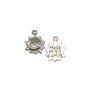 Charm soare, argintiu antichizat, 16x12 mm (cod 9-94)