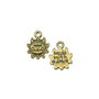 Charm soare, finisaj bronz, 16x12 mm (cod 9-95)