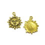 Charm soare, auriu antichizat, 23x19 mm (cod 9-96)