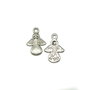 Charm inger, argintiu antichizat, 18x13 mm (cod 9-97)