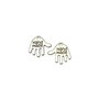 Charm palma, argintiu antichizat, 13x12 mm (cod 9-99)